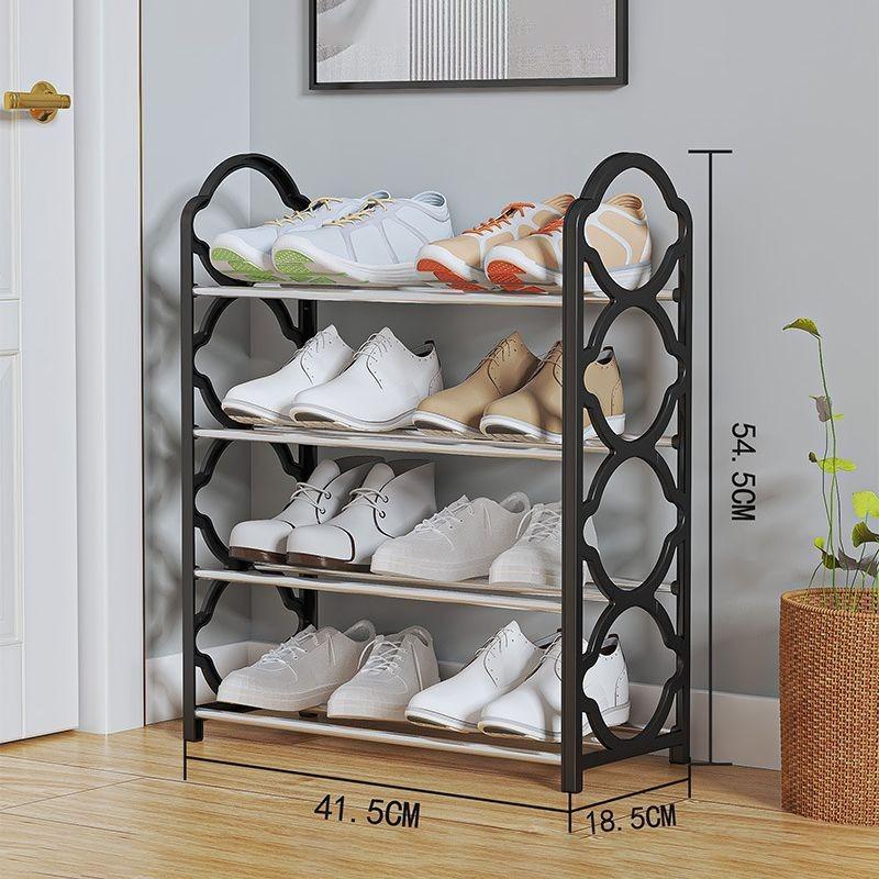 5-Layer Durable Compact Black Shoe Rack - 1 Pc for Long-Lasting Use