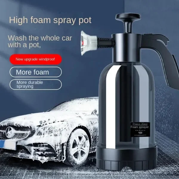 Hand Pump Foam Car Wash Sprayer Bottle Air Pressure Sprayer Car Cleaning Tools Gardening Spray Bottle Air Pump Watering Bottle – Black Color